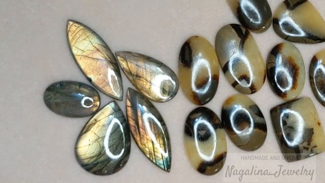 Натуральные камни: лабрадорит и септария. EngSubtitles: Labradorite and septarian natural stone hau