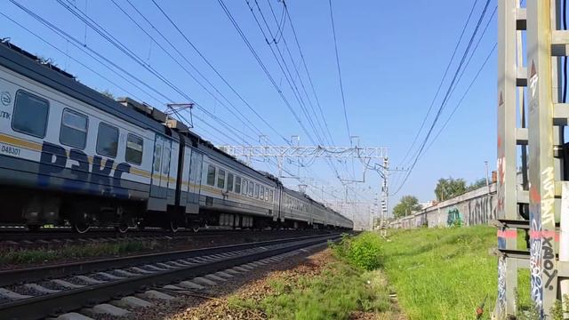 Электропоезд ЭД4М "РЭКС" экспресс с модернезированным составом. смотреть онлайн