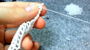 Как пришить застежку к бисерному колье. Мастер класс. Бисер. Бисероплетение.