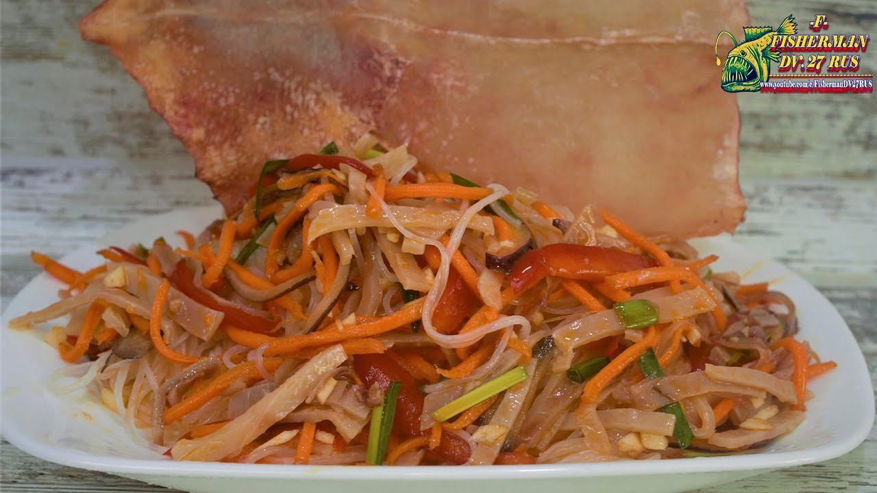 Вкусный салат из сушёного кальмара и фунчёзы, редкий рецепт Китайской кухни!