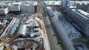 Отель Hilton, Radisson, iMALL Эспланада, Стадион Энергия и улица Ленина. Пермь. Март 2022