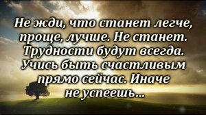 "Будь счастлив" Мудрая Притча, Цитаты и Высказывания о Счастье! Читает Владимир Фёдоров