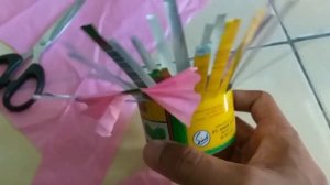 BUNGA PLASTIK DARI KALENG BEKAS #dirumahmeki