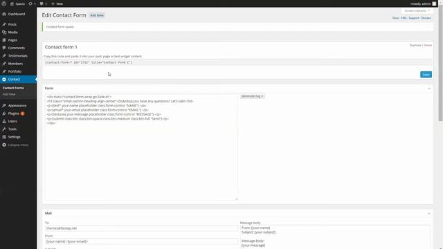 Spacia Creative WP Theme - Contact Form 7 смотреть онлайн
