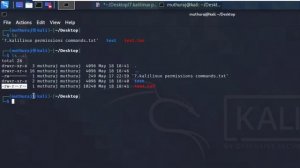 Kali Linux Change Access Permission (chmod) command