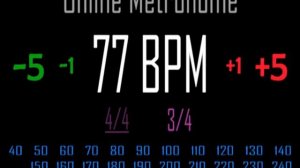 Metronomo Online - Online Metronome - 77 BPM 3/4