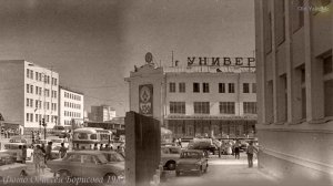 Якутск 1982 г.  Панорама площади Ленина. Одиссей Борисов. Yakutsk 1982 Panorama of Lenin Square