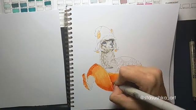 Как нарисовать милую альпаку МАРКЕРАМИ | how to DRAW a cute alpaca with MARKERS смотреть онлайн