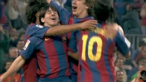 Первый гол Месси за Барселону!!!
