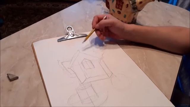 1 класс  полугодовая контрольная по живописи  натюрморт  акварелью  компоновка и построение смотреть онлайн