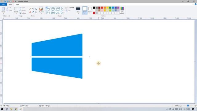 How to Draw Windows 10 Logo in MS Paint | Ms Paint | смотреть онлайн