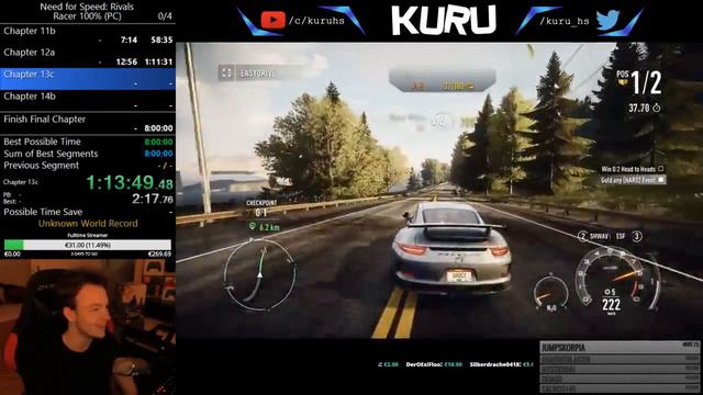 NFS Rivals Speedrun - Racer any% 2:27:26 World Record смотреть онлайн