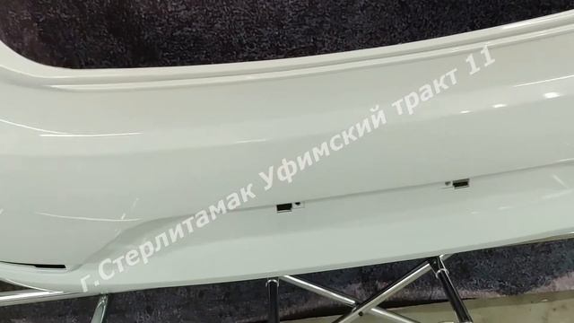 Бампер KIA RIO 11 HB PGU Кристальный белый задний смотреть онлайн