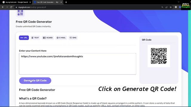 Lifetime Free QR Code Generator by My EG Tool - One click QR Code Generator смотреть онлайн