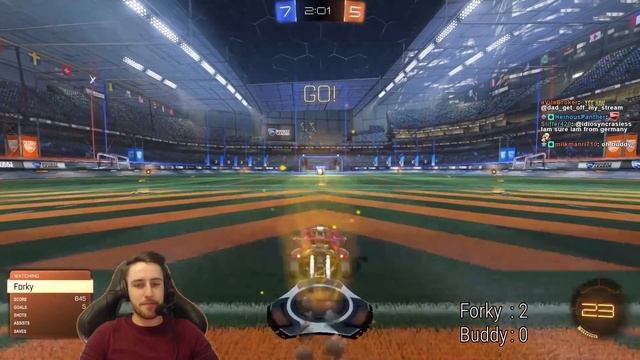 Forky (Rank 2 NA) vs Buddy (Stream Debut) | Rocket League 1v1 смотреть онлайн