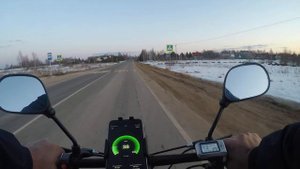 Тест максимальной скорости - Электровелосипед 350ватт 52в