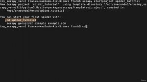 8. Introduction to Scrapy 6. Creating our First Project and Spider