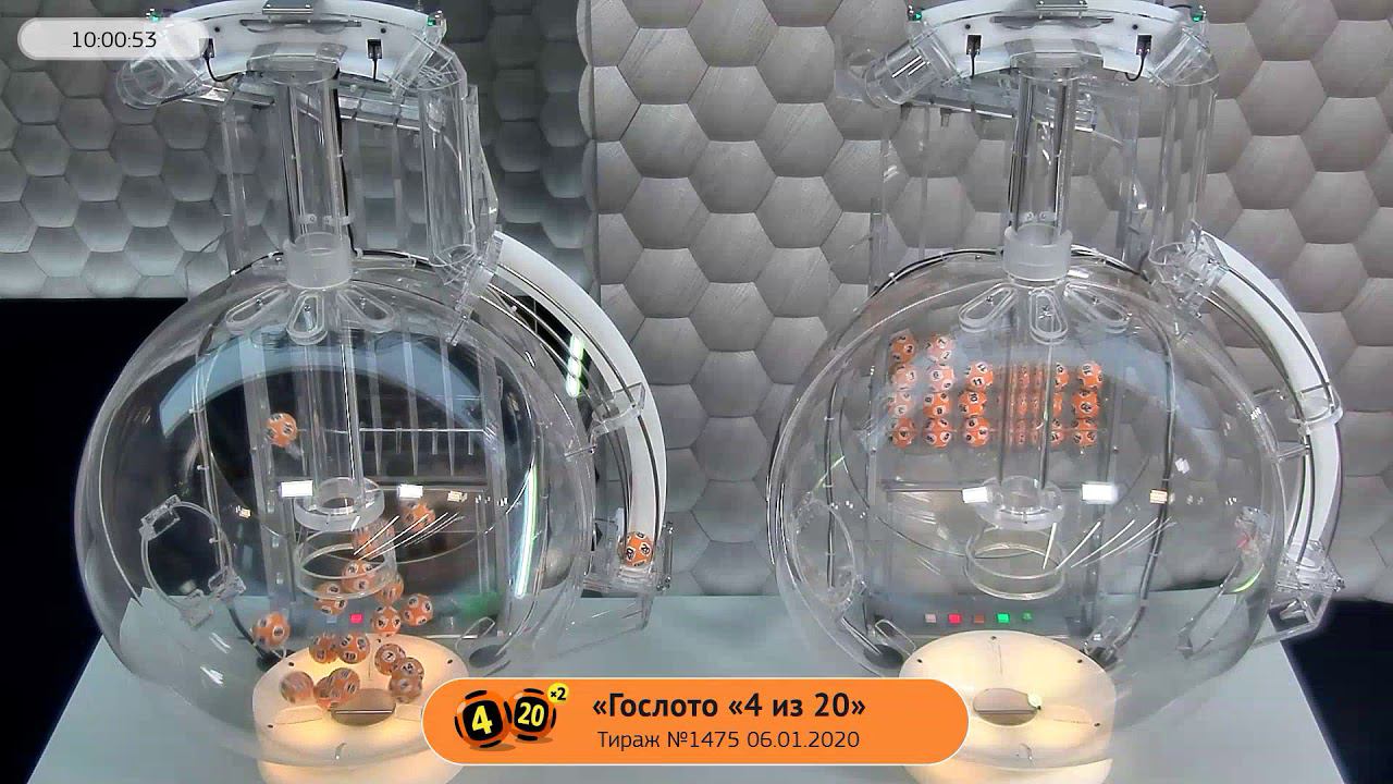 Столото представляет | Лотерея «Гослото «4 из 20». Тираж № 1475 от 06.01.2020 г.