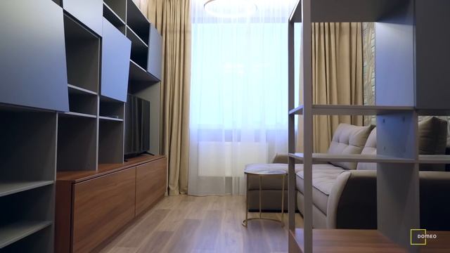 Дизайн однокомнатной квартиры 40м2. Маленькая квартира ОДНУШКА. Дизайн интерьера. РУМ ТУР