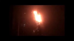 Fire in Marina Torch Tower in Dubai HD