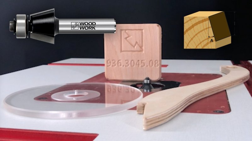 Какими фрезами делать фаску 45° | Фреза обгонная фасочная 936.3045.08 Woodwork Chamfer router bit