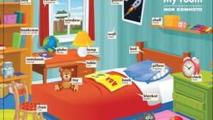 Послушай описание моей комнаты и расскажи о своей комнате.