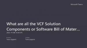 What are all the VCF Solution Components or Software Bill of Materials (BOM)?