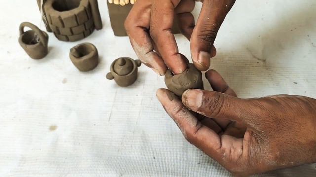 New Technic Grow Kitchen Set With Clay | How to Make Mini Clay  Water Well And Kitchen Set