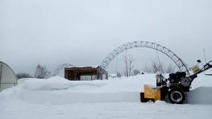 Снегомет навесной для мотоблока, "Целина". Снег один метр.