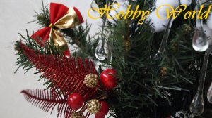 Вышивка в интерьере. Новогодний букет.