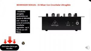 BEHRINGER NOX101 - DJ Mixer Con Crossfader Ultraglide