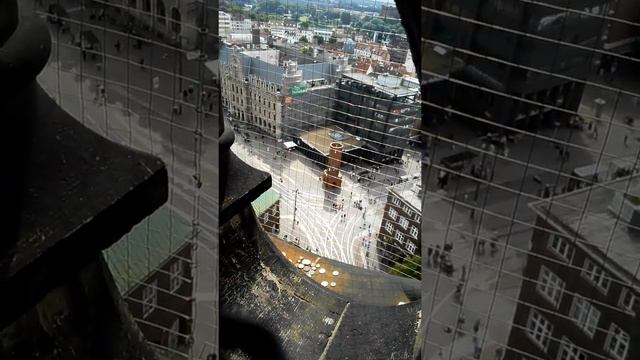 Tramway Bremen.On the tower of St. Petri Dom.