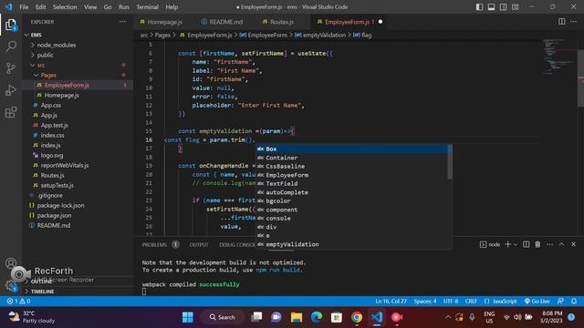 React js project (part 1) : Employee Management System using React, material ui, Hooks, API, etc