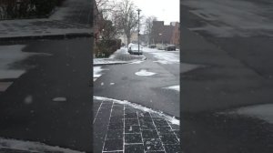 Snowfall in Mönchengladbach Germany