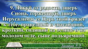 Книга пророка Захарии с музыкой глава 9 читаем и слушаем