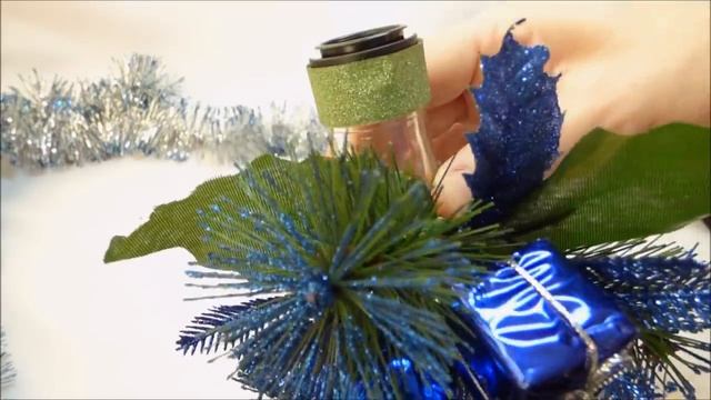 Как сделать НОВОГОДНИЙ ПОДСВЕЧНИК из бутылки DIY