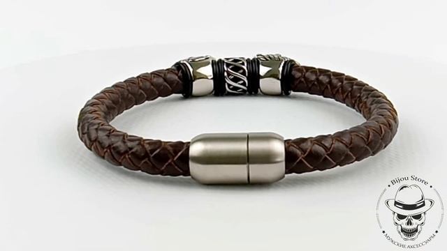 Мужской плетеный браслет "ЛЕВ - 2" смотреть онлайн