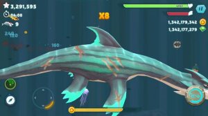 Hungry Shark Evolution - Bigger Giant Monster Enemy Nessie Skin Mod - All 27 Sharks Unlocked