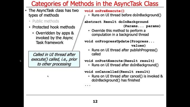 The AsyncTask Framework: Key Methods смотреть онлайн