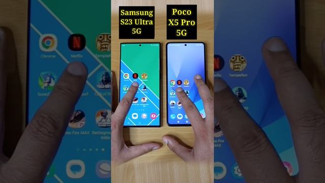 Poco X5 Pro 5G vs Samsung S23 Ultra Speed Test Comparison |