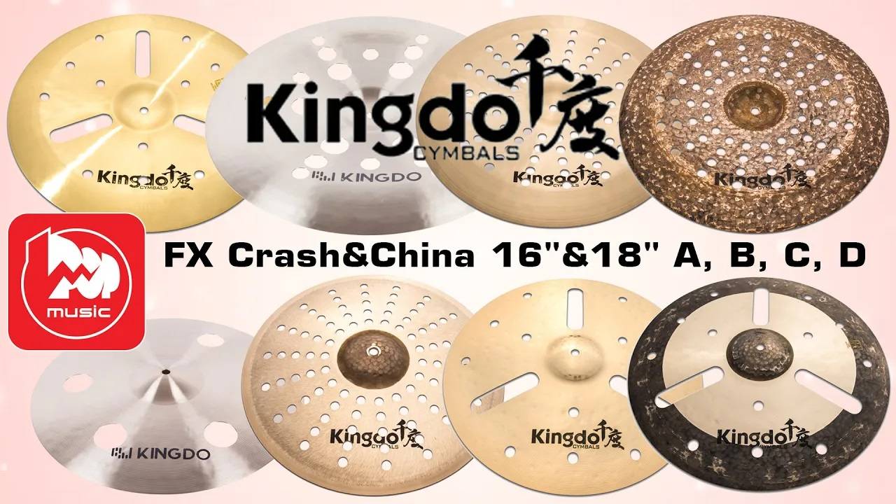 Тарелки для ударных KINGDO FX Cymbals (China и Crash)