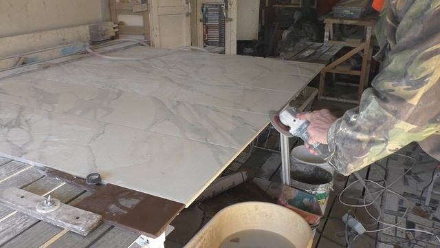 Ступени из керамогранита 1200на 600. Чем и как я их подготовил. смотреть онлайн