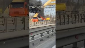 Пожар, грузовик, Санкт-Петербург.