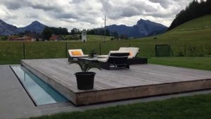 Сдвижная терраса для бассейна