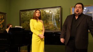 Евгения Красилова, Олег Полпудин и Ольга Воробьёва исполняют "Be my love" на бис