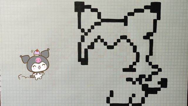Как нарисовать КУРОМИ по клеточкам | How to Draw KUROMI