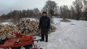 Как заработать на дровоколе Друг-2. Расколол девятый Газон из 60