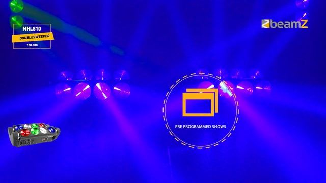BeamZ MHL810 Doublesweeper 8x 10W 4-in-1 DMX 150.300 смотреть онлайн