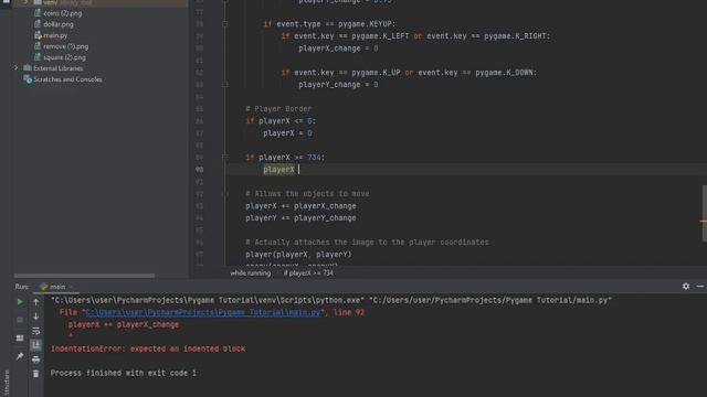 Pygame Tutorial - Making a 2D Game Part Three - Refining Player Movement/border + Background Image смотреть онлайн
