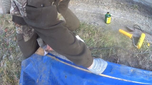 Клею полог феном